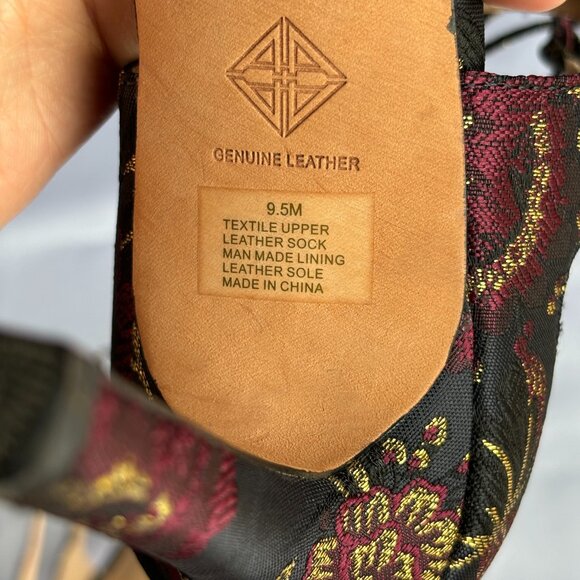 Antonio Melani Navy Blue Satin Floral/Multicolor Heels - Picture 8 of 9